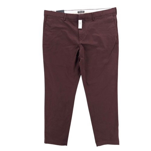 BANANA REPUBLIC Rapid Movement Chino Pants Mason Athletic Tapered Burgundy 44x34