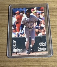 KEN GRIFFEY JR. - 1992 SEATTLE MARINERS - Official Pocket Schedule - BUDWEISER
