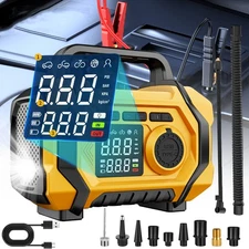 Car Jump Starter Battery Charger Air Compressor Tire Inflator Pump Air Blower