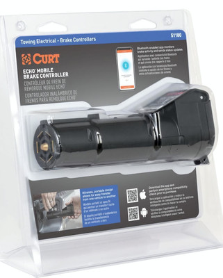 Curt 51180 Echo Mobile Electric Trailer Brake Controller with Bluetooth-Enabled