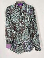 Robert Graham Button Down Embroidered Shirt Size Medium