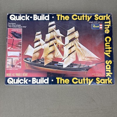 Revell Quick-Build Cutty Sark Model Kit H-304 1977 Open Box Incomplete