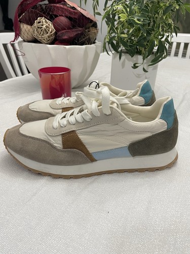 Zara Women's Sneakers Shoes Multicolor US 10 Leather & Suede - Picture 3 of 11