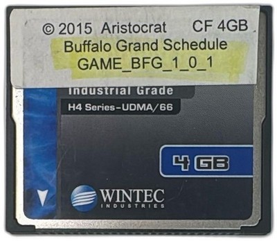 Wintec 4GB CompactFlash Card Aristocrat Buffalo Grand Schedule Game BFG 2015