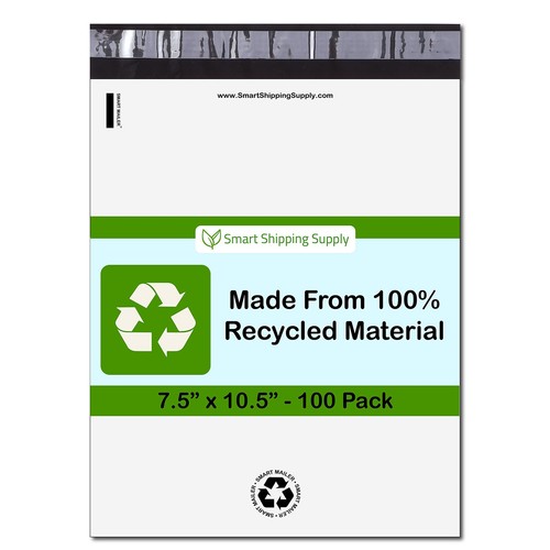 500 Combo 400 6X9 & 100 7.5X10.5 White Poly Mailer Self