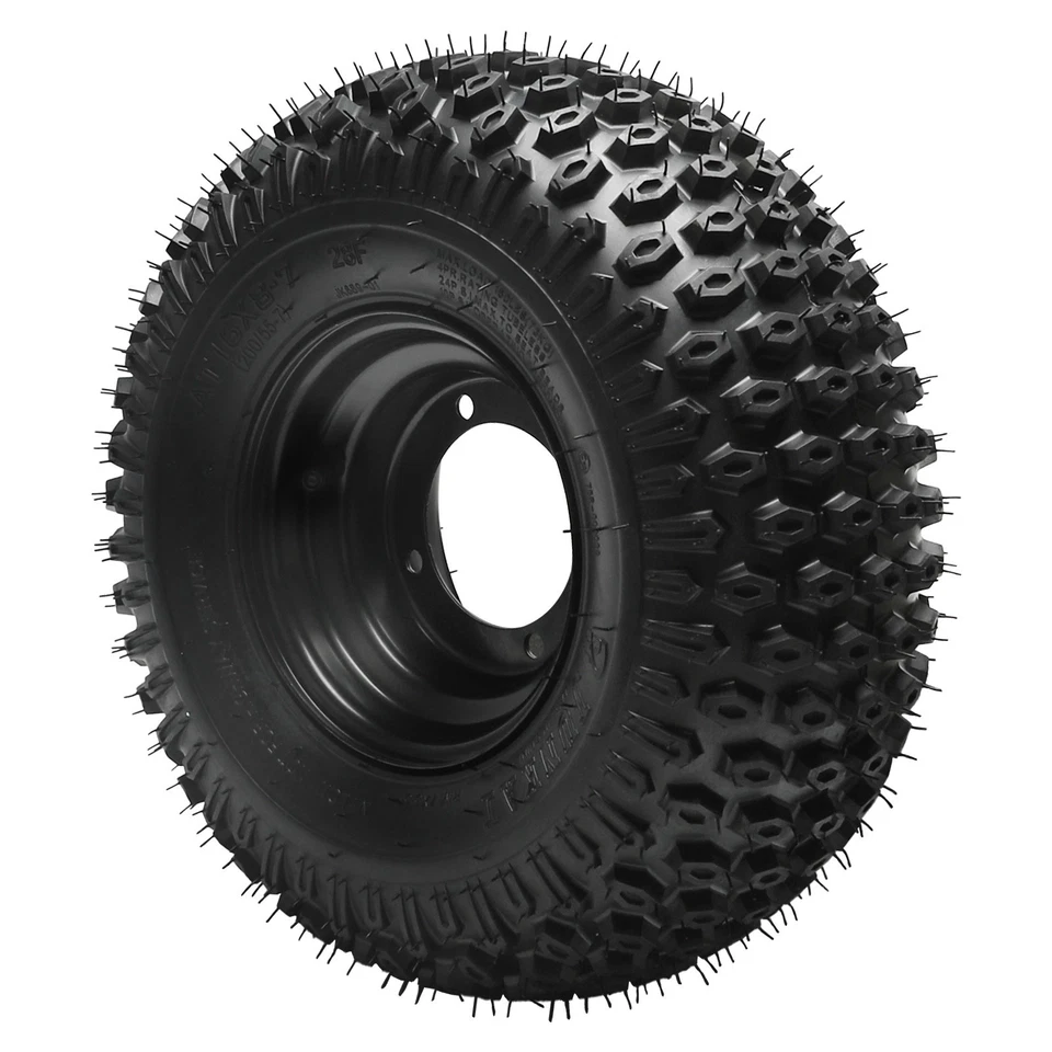 4PCS 16x8-7 Tyre 7 inch 4 Stud Wheel Rim 110mm for ATV Quad Go Kart 110cc 125cc - Image 4 of 4