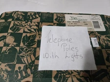 O-027 Gauge Telephone Poles 4 With Lights 5 Without New Sweet