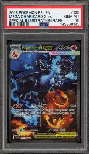 Pokemon Mega Charizard X ex Phantasmal Flames SIR #125 PSA 10 Gem Mint
