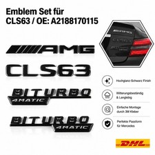 Für Mercedes Benz CLS63 AMG Biturbo 4MATIC 3D Zierschild Schriftzug Emblem Für Mercedes Benz CLS63 AMG Biturbo 4MATIC 3D Zierschild Schriftzug Emblem