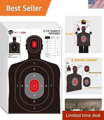 10 pcs Silhouette Paper Target for The Range, 23X35 inch Target Paper