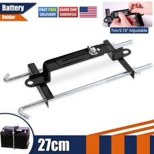 Barra transversal ajustable para coche Soporte de sujeción de batería Soporte de almacenamiento 27CM Negro Set