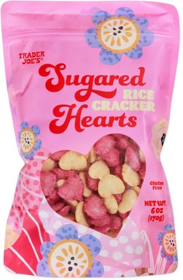 Trader Joe's 6 oz. Sugared RICE CRACKER HEARTS Crunchy Sweet & Salty *BB 9/2026*