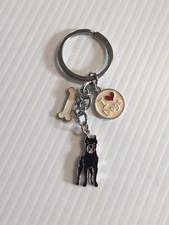 Vintage I Love My Dogs Bone Dog Canine Key Chain Fob