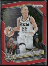 2025 Panini Prizm WNBA #124 Courtney Vandersloot Red Prizms #/299
