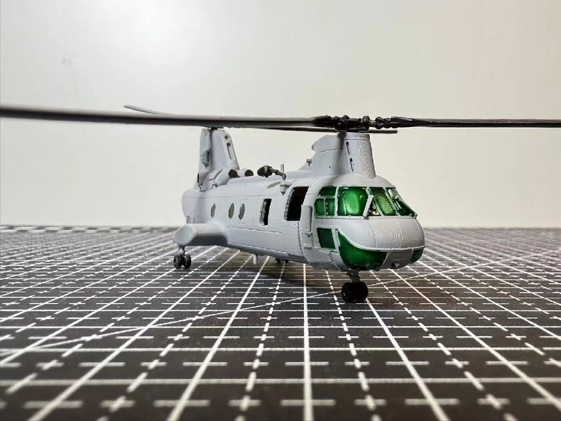 Impresión 3D 1/144 Helicóptero Americano CH46 Modelo Acabado Foto 3 de 4