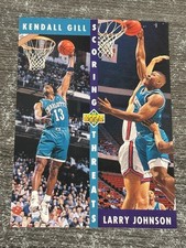 Larry Johnson, Kendall Gill 1992-93 Upper Deck #63 Hornets