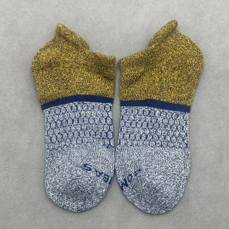 4 pares de calcetines tobilleros BOMBAS para hombre acolchados jaspeados todos los días talla mediana 6-9 dorados Foto 2 de 3