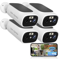 Solar Security Cameras Wireless Outdoor, 4MP Cameras for Home Security Camera