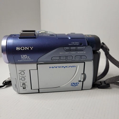 Sony Handycam DCR-DVD100 Digital Camcorder Mini DVD 120x Zoom Tested Works