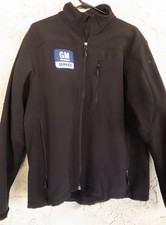 General Motors GM Service Full Zip Black Jacket cinch cords size LARGE