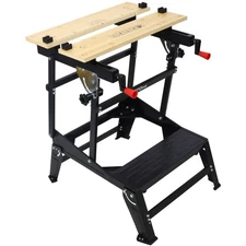 Foldable Workbench w/ Adjustable Jaws & Clamping, 550lb Capacity