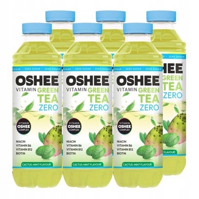 5901783951082 OSHEE Vitamin Green Tea ZERO kaktus - mięta 555 ml x 6 sztuk ZESTA