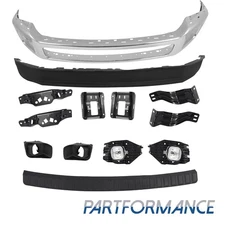 For 2011-16 Ford F-250 F-350 Super Duty Front Bumper Chrome Valance & Brackets