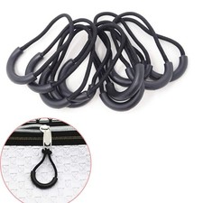 Luckycivia 60 PCS Heavy Duty U Shape Nylon Zipper Pulls - Tags Black 1