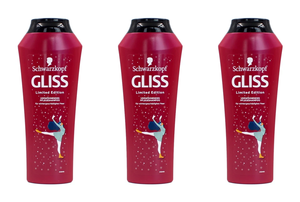 GLISS KUR Gliss Pflegeshampoo für wintergeschädigtes Haar Limited Edition 3x250ml EA811995