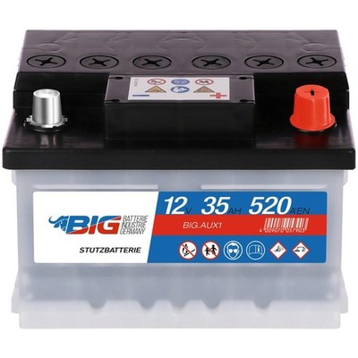 Autobatterie 12V 35Ah 520A BIG AUX1 Stützbatterie SL-R230 statt A 230 541 0001