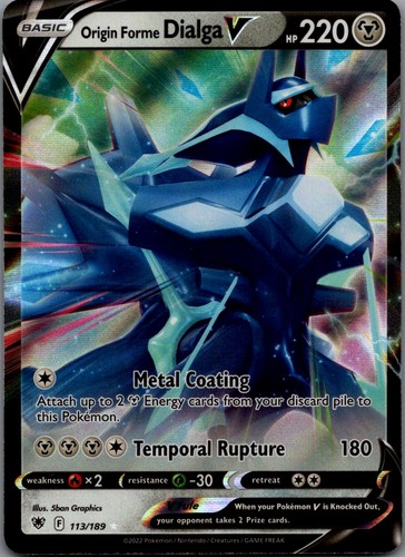Origin Forme Dialga V Ultra Rare SWSH10: Astral Radiance 113/189 NM - Picture 1 of 2