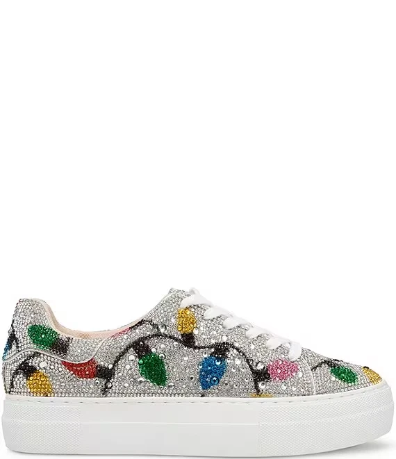 Zapatillas de deporte Betssey Johnson Sidny Holiday Lights con estampado de diamantes de imitación Foto 3 de 4