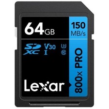 Lexar LSD0800P064GBNNNU 64GB SDXC Memory Card UHS-I V30 Class 10