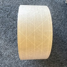 Reinforced Water Activated Kraft Carton Sealing Gummed Tape 2.75" x 450 ft Tan