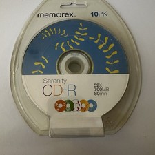 Memorex Serenity CD-R 10 Pack 52 X 700 MB 80 Min NEW Sealed Blank