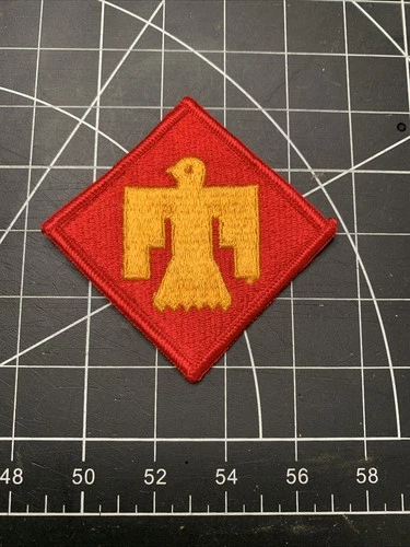 45th Infantry Division US Army Military Patch Yellow Red Vintage WWII Patch WW2