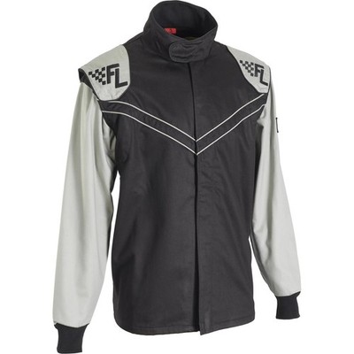 Finish Line Double-Layer SFI-5 Racing Suit Jacket, Black Medium