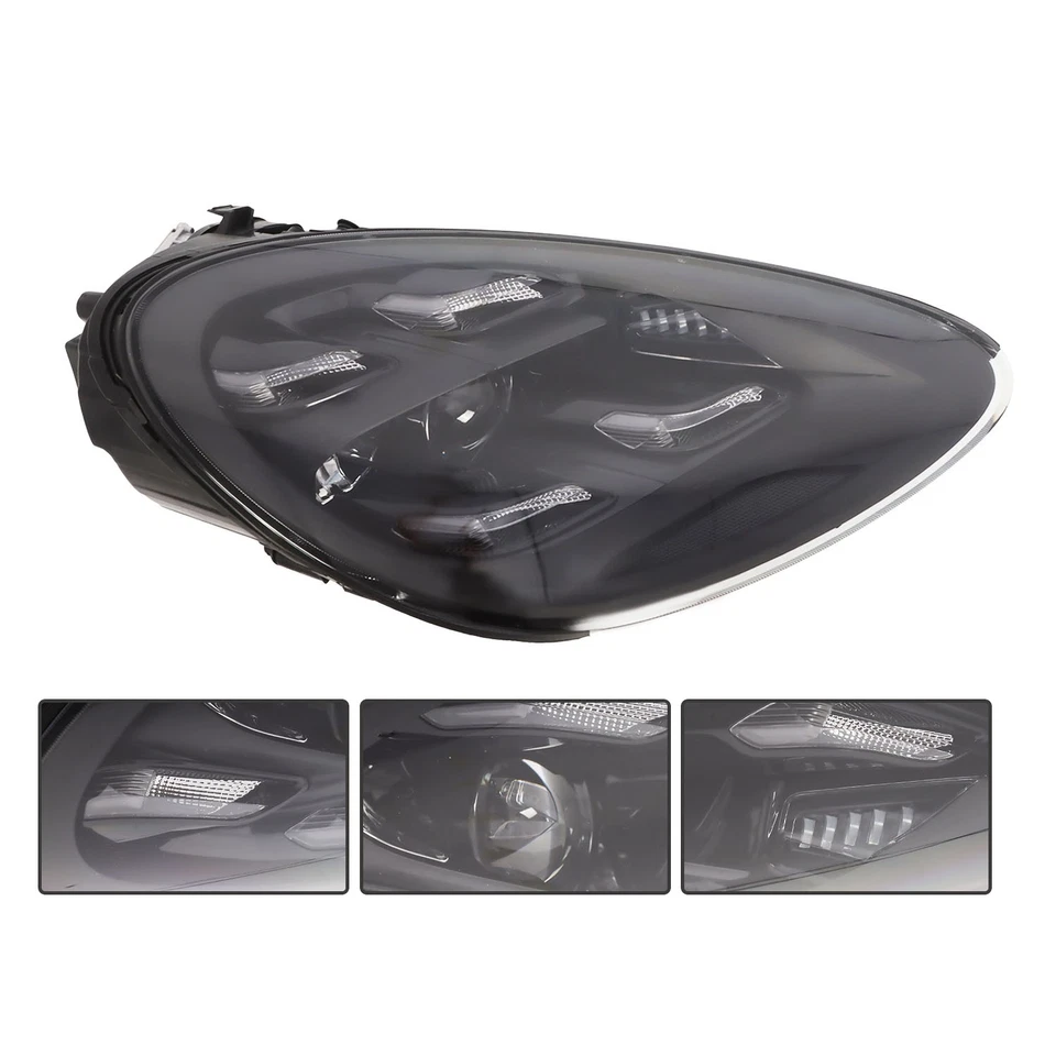 Pair Headlights For Porsche Cayenne 2011-2014 LED Front Head Lamps Assembly Foto 3 de 4
