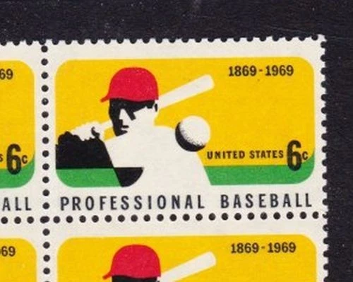 U S Scott #1381  6c Professional Baseball Block of Four (4) Mint NH - Image 2 of 3