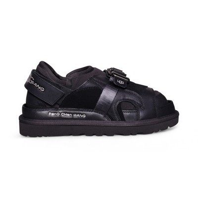 UGG X FENG CHEN WANG TASMAN BLACK LEATHER ALL GENDER SHOES SIZE US M6/W7 NEW