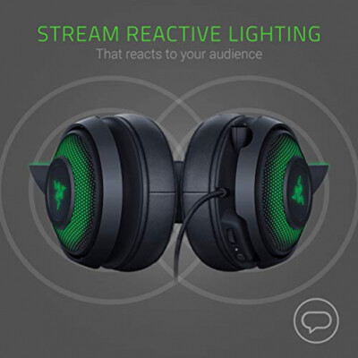 Razer Kraken Kitty Gaming Headset Virtual 7.1 Surround-Sound USB RGB PC Black