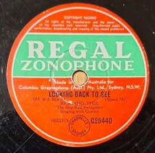 Rick And Thel Carey - Looking Back To See 1957 Aussie 10" 78 VG