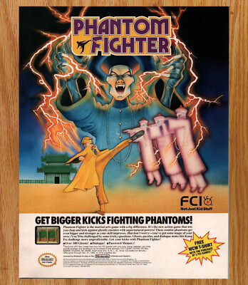 Phantom Fighter Nintendo NES FCI - Video Game Print Ads Poster Promo Art 1990