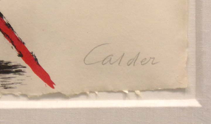 Alexander Calder "Circus Tent" Hand Signed Lithograph on Paper Make an Offer ! - Picture 4 of 4