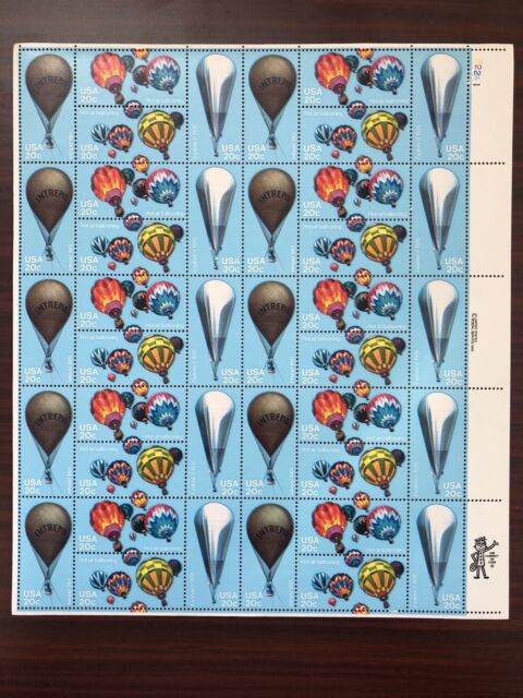 USA Briefmarken Bogen 1983 40x 20 Cent - Balloons #36763-S