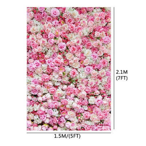 HOT 1.5x2.1m Fotostudio Hintergrund Hintergrundstoff Fotohintergrund Rosen DE - Bild 2 von 2