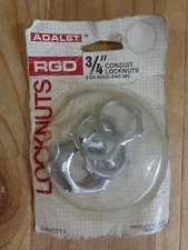 Adalet 61907 3/4" Conduit Locknuts For Rigid and IMC 5 Pcs 1 Pack 