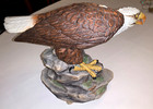 14" x 9"  American Bald Eagle by JOHN JAMES AUDUBON Porcelain Statue Figure — photo 7