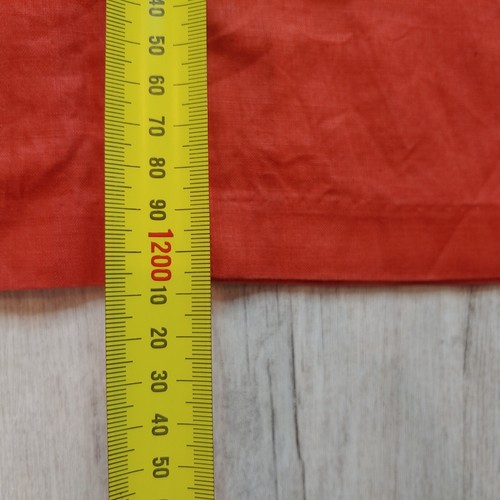 Couleurs D'ete Boho Maxi Dress Zip Back Drape Vintage Linen Rust Red Size 40 - Picture 9 of 11