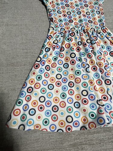 Dot Dot Smile Dress Girl’s Size 5/6 White Geometric Polka dot Short Sleeve - Picture 3 of 12